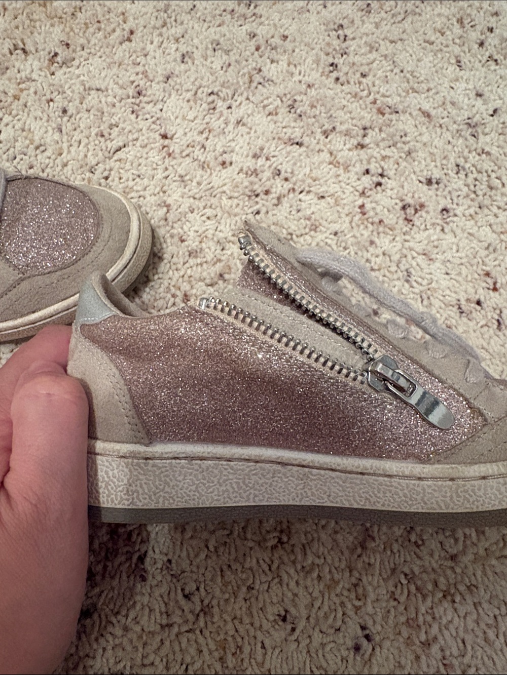 Girls Sparkle Casual Sneakers - Blush - Picture 4 of 6